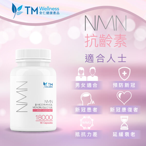 【現貨火速熱賣】NMN 18000 抗齡素 (60粒裝) | 由內至外逆轉年齡 兼提升免疫力