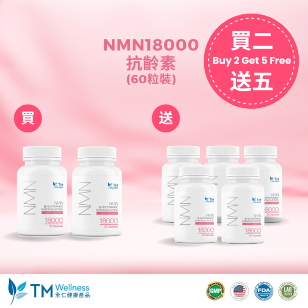 NMN18000抗龄素(60粒) | 买2送5 | 限时优惠